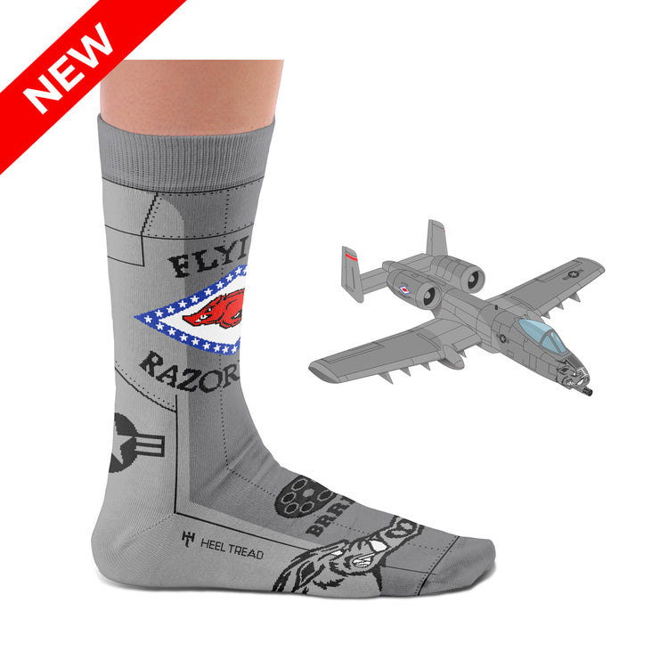 A-10 Thunderbolt II Flying Razorbacks Socks