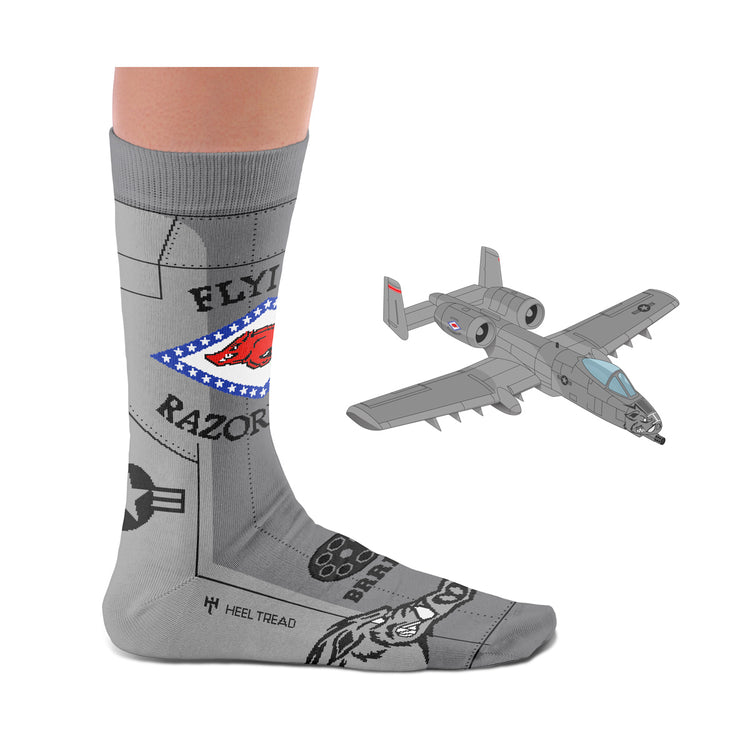 A-10 Thunderbolt II Flying Razorbacks Socks