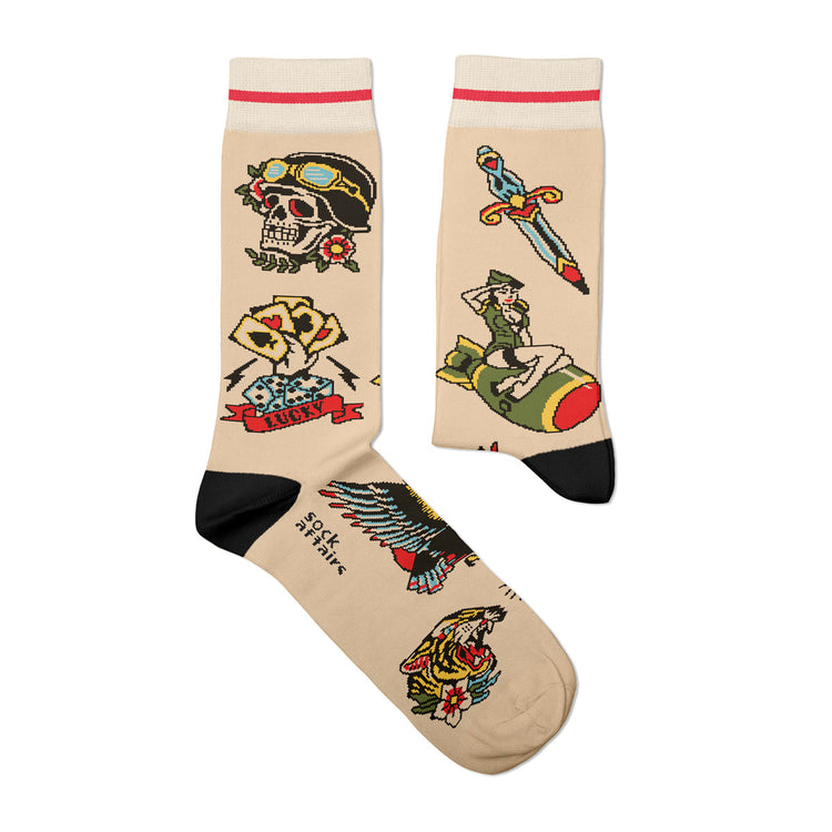 American War Tattoo Socks