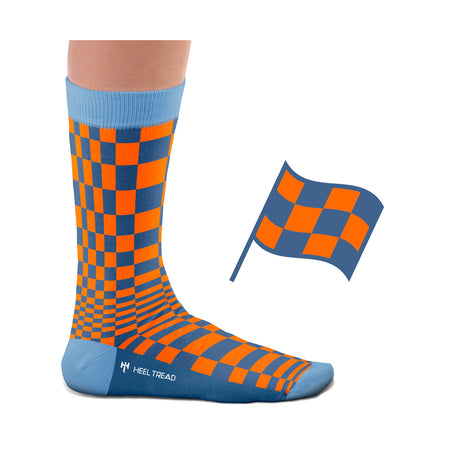 Pasha Orange/Navy Socks