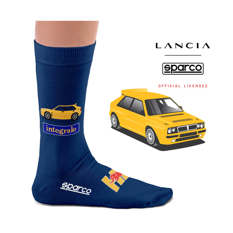 Lancia Delta Integrale Blue Yellow Socks